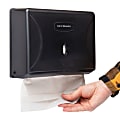 Mind Reader Multi-Fold Mounted Paper Towel Dispenser, 8”H x 10-1/4”W x 3-3/4”D, Black