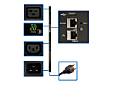 Tripp Lite 3.3-3.7kW Single-Phase Monitored PDU, LX Platform Interface, 208/230V Outlets (20 C13/4 C19), C20/L - PDUMNV20HVLX 1 thumbnail image