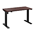 Bush® Business Furniture Move 40 Series Electric 48"W x 24"D Electric Height-Adjustable Standing Desk, Hansen Cherry/Black, Standard Delivery