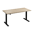 Bush Business Furniture Move 60 Series 60"W Height Adjustable Standing Desk, Natural Elm/Black, Standard Delivery 1 thumbnail image