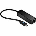 Comprehensive USB-C to Gigabit Network Converter Dongle Adapter - 1 x USB 3.1 Type C - Male - 1 x RJ-45 Network - Female - Black 1 thumbnail image