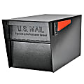 Mail Boss Mail Manager Rear-Locking Street Safe, 11-1/4"H x 10-3/4"W x 21"D, Black