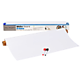 Mind Reader Non-Magnetic Dry-Erase White Board Adhesive Roll, 2-4/5"H x 2-3/5"W x 26-1/5"D, White Vinyl Frame 1 thumbnail image