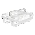 Deflecto Stackable Caddy Organizer, 6-1/2"H x 14"W x 10-1/2"D, White/Clear