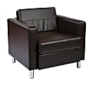 Ave Six Pacific Arm Chair, Espresso/Chrome 1 thumbnail image