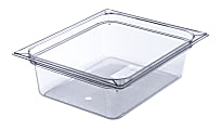 StorPlus 1/2-Size Plastic Food Pans, 4"H x 10 3/8"W x 12 3/4"D, Clear, Pack Of 6