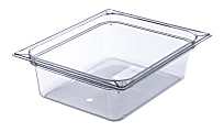 StorPlus 1/2-Size Plastic Food Pans, 4"H x 10 3/8"W x 12 3/4"D, Clear, Pack Of 6 1 thumbnail image