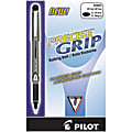 Pilot® Precise Grip™ Liquid Ink Rollerball Pens, Extra Fine Point, 0.5 mm, Black Metallic Barrel, Black Ink, Pack Of 12 Pens