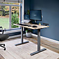 VARI Electric Standing Desk With ComfortEdge, 48"W, Reclaimed Wood 1 thumbnail image