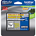 Brother® TZN-201 Black-On-White Non-Laminated Tape, 0.14" x 26.2'