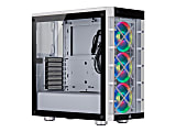 Corsair iCUE 465X RGB Mid-Tower ATX Smart Case - White - Mid-tower - White - Steel, Tempered Glass - 6 x Bay - 3 x 4.72" x Fans Installed - 0 - Mini ITX, Micro ATX, ATX Motherboard Supported 1 thumbnail image