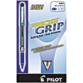 Pilot® Precise Grip™ Liquid Ink Rollerball Pens, Extra Fine Point, 0.5 mm, Blue Metallic Barrel, Blue Ink, Pack Of 12 Pens