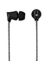 Ativa™ Plastic Earbud Headphones With Braided Cable, Black, 1258-3