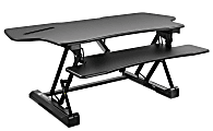 Mount-It! MI-7962 Electric Standing Desk Converter, 6"H x 50"W x 9"D, Black