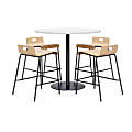 KFI Studios Proof High Bistro Table Set, Natural/Black/White 1 thumbnail image
