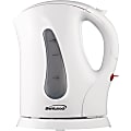 Brentwood® Cordless Plastic Tea Kettle, 1L, White