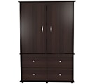 Inval Armoire/TV Stand/Video AV Center Combination For 46" TVs, Espresso-Wengue