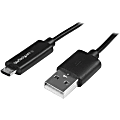 StarTech.com 1m 3ft Micro-USB Cable with LED Charging Light - M/M - USB to Micro USB Cable - First End: 1x Type A Male USB - USBAUBL1M 1 thumbnail image