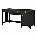 Bush® Furniture Salinas 60"W Computer Desk With Storage And Keyboard Tray, Vintage Black, Standard Delivery