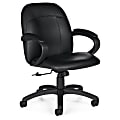 Global® Tamiri™ Bonded Leather Low-Back Tilter Chair, Black 1 thumbnail image