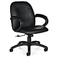Global® Tamiri™ Bonded Leather Low-Back Tilter Chair, Black