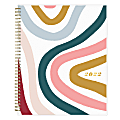 Blue Sky™ Brit + Co Frosted Weekly/Monthly Planner, 8-1/2" x 11", Rainbow Swirls, January To December 2022, 136013 1 thumbnail image