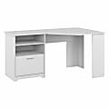 Bush Furniture Cabot Corner Desk, 60"W, White, Standard Delivery