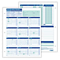 ComplyRight 2024 Attendance Calendar Cards, 8 1/2" x 11", White, Pack Of 25