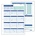 ComplyRight 2024 Attendance Calendar Cards, 8 1/2" x 11", White, Pack Of 25