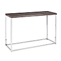 Southern Enterprises Glynn Console Table, Rectangular, Chrome/Gray 1 thumbnail image