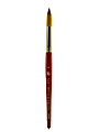Princeton Series 4050 Heritage Synthetic Sable Watercolor Short-Handle Paint Brush, Size 16, Round Bristle, Sable Hair, Red 1 thumbnail image