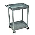 H. Wilson Plastic Tub Cart, 37 1/16"H x 24"W x 18"D, Gray 1 thumbnail image