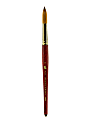 Princeton Series 4050 Heritage Synthetic Sable Watercolor Short-Handle Paint Brush, Size 24, Round Bristle, Sable Hair, Red