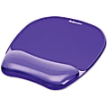 Fellowes® Gel Crystals Mouse Pad With Wrist Rest, 1"H x 7.94"W x 9.25"D, Purple