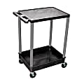 H. Wilson Plastic Tub Cart, 35 1/16"H x 24"W x 18"D, Black/Gray 1 thumbnail image