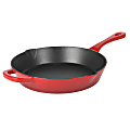 Crock-Pot Artisan Enameled Cast Iron Round Skillet, 12”, Gradient Red 1 thumbnail image