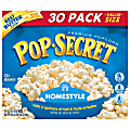 Pop Secret Premium Popcorn, Homestyle, 3 Oz, Pack Of 30