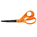 Fiskars® Premium Non-Stick Scissors, 8", Bent, Orange