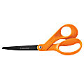 Fiskars® Premium Non-Stick Scissors, 8", Bent, Orange 1 thumbnail image