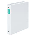 Wilson Jones® Binder With Color Label Sleeves, 1" Rings, 53% Recycled, White 1 thumbnail image