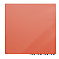 Ghent Aria Low Profile Glassboard, Magnetic, 48"H x 48"W, Square, Peach