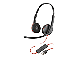 Poly Blackwire C3220 - Blackwire 3200 Series - headset - on-ear - wired - USB-A - black - Skype Certified, Avaya Certified, Cisco Jabber Certified 1 thumbnail image