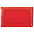 Amscan Plastic Rectangular Trays, 11" x 18", Apple Red, Pack Of 4 Trays 