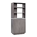 Sauder® East Rock 72"H 5-Shelf Bookcase With Doors, Ashen Oak/Faux White Marble 1 thumbnail image
