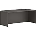 HON® Mod 72"W Bowfront Computer Desk, Slate Teak 1 thumbnail image