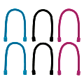 Ativa™ Flexible Silicone Ties, 6", Assorted, Pack Of 6, 27453