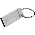 Verbatim 64GB Metal Executive USB Flash Drive - Silver - 64 GBUSB - Silver