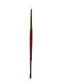 Princeton Series 4050 Heritage Synthetic Sable Watercolor Short-Handle Paint Brush, Size 6, Round Bristle, Sable Hair, Red