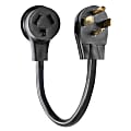 Certified Appliance Accessories® 4-Prong To 3-Prong Dryer Cord Adapter, 1-1/2’, Black, CERT4T3AD 1 thumbnail image