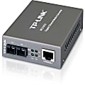 TP-LINK MC210CS Gigabit Media Ethernet Converter, 1000Mbps RJ45 to 1000M single-mode SC fiber, up to 15Km/9miles, chassis mountable - 1 x Network (RJ-45) - 1000Base-T, 1000Base-FX - External" 1 thumbnail image